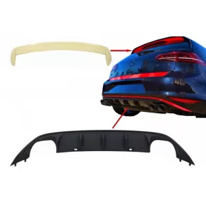 image-65-Hátsó lökhárító diffúzor és tető spoiler, VW Golf 7 VII (2013-2017), ABT dizájn