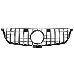 image-71-Kühlergrill für Mercedes W166 ML-Klasse 12-14 GT-R Panamericana Schwarz Chrom