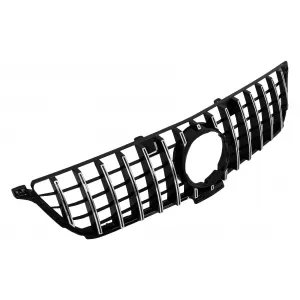 Front Grille suitable for Mercedes ML-Class W166 (2012-2014) GT-R Panamericana Design Black Chrome