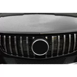 Front Grille suitable for Mercedes ML-Class W166 (2012-2014) GT-R Panamericana Design Black Chrome