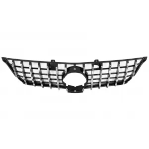Front Grille suitable for Mercedes ML-Class W166 (2012-2014) GT-R Panamericana Design Black Chrome