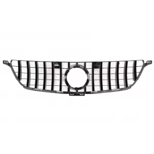 Front Grille suitable for Mercedes ML-Class W166 (2012-2014) GT-R Panamericana Design Black Chrome