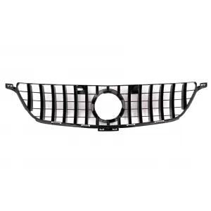 Front Grille suitable for Mercedes ML-Class W166 (2012-2014) GT-R Panamericana Design Black