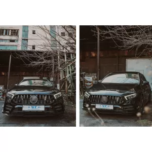 Középső rács Mercedes A-osztály W177 Hatchback / V177 Sedan (04.2018-) GT-R Panamericana Design Fekete-image-6090881