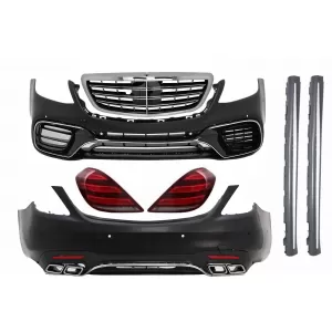 image-6-Kompletan Body Kit prikladan za Mercedes S-Class W222 (2013-2017) Facelift S63 Dizjan i stražnja svjetla Full LED sa sekvencijalnim dinamičkim svjetlima za okretanje