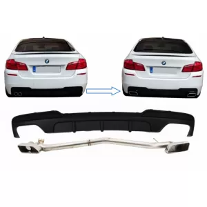 image-75-Kipufogórendszer és diffúzor BMW 5-ös F10 11-17, M-performance 550i design