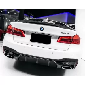Rear Bumper Diffuser suitable for BMW 5 Series G30 G31 Limousine Touring (2017-up) M5 Design Piano Black