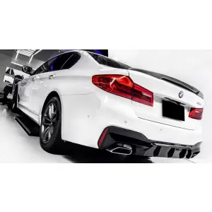Rear Bumper Diffuser suitable for BMW 5 Series G30 G31 Limousine Touring (2017-up) M5 Design Piano Black