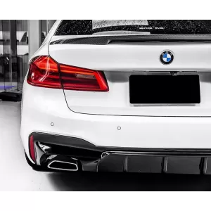 Rear Bumper Diffuser suitable for BMW 5 Series G30 G31 Limousine Touring (2017-up) M5 Design Piano Black