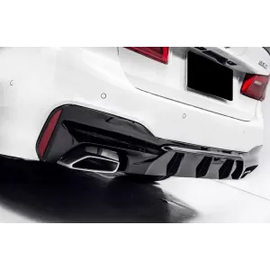 Rear Bumper Diffuser suitable for BMW 5 Series G30 G31 Limousine Touring (2017-up) M5 Design Piano Black