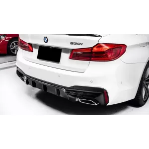 Rear Bumper Diffuser suitable for BMW 5 Series G30 G31 Limousine Touring (2017-up) M5 Design Piano Black