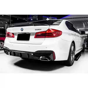 Rear Bumper Diffuser suitable for BMW 5 Series G30 G31 Limousine Touring (2017-up) M5 Design Piano Black