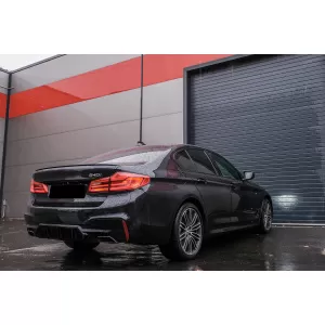 Rear Bumper Diffuser suitable for BMW 5 Series G30 G31 Limousine Touring (2017-up) M5 Design Piano Black