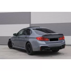 Rear Bumper Diffuser suitable for BMW 5 Series G30 G31 Limousine Touring (2017-up) M5 Design Piano Black