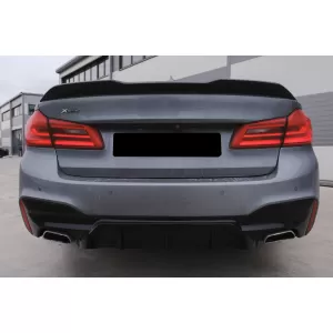 Rear Bumper Diffuser suitable for BMW 5 Series G30 G31 Limousine Touring (2017-up) M5 Design Piano Black