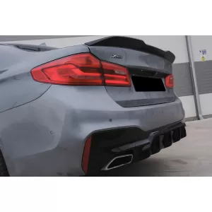 Rear Bumper Diffuser suitable for BMW 5 Series G30 G31 Limousine Touring (2017-up) M5 Design Piano Black