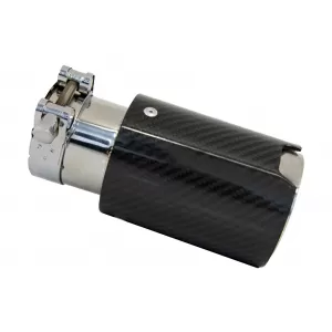 Universal-Auspuffspitze Kohlefaser, glänzend, Einlass 6,3 cm/2,48 Zoll-image-6043959