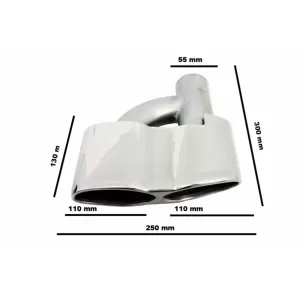 Kit für Mercedes S W221 LWB 2005-2011 Gitter Seitenschweller Auspuff Tipps-image-6041395