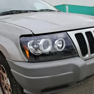 Faruri Angel Eyes compatibile cu Jeep Grand Cherokee (1999-2004) Negru-image-6041743