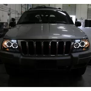 Faruri Angel Eyes compatibile cu Jeep Grand Cherokee (1999-2004) Negru-image-6041744