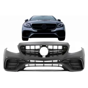 Frontstoßstange für Mercedes E W213 S213 C238 A238 2016-2019 E63 Look Schwarze Edition-image-6075014