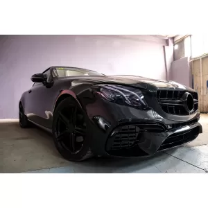 Frontstoßstange für Mercedes E W213 S213 C238 A238 2016-2019 E63 Look Schwarze Edition-image-6081394