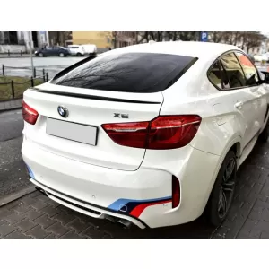 Trunk Boot Spoiler suitable for BMW X6 F16 (2015-Up) Sport Design Piano Black