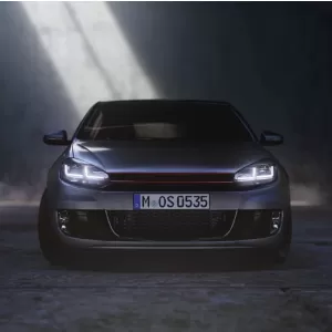 Ansamblu Bara Fata compatibil cu VW Golf VI 6 (2008-2013) cu Faruri Osram Xenon Upgrade Red GTI LED Semnal Dinamic Secvential-image-6042268