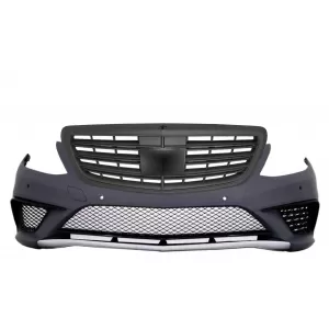 image-47-Stoßfänger für Mercedes W222 S-Klasse 13-17 Kühlergrill Schwarz S63 Look