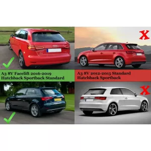 Lökhárító diffúzor AUDI A3 8V Sportback 16-19, kipufogóvégekkel, S3 Dizájn-image-6042487