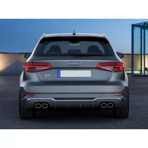 Hátsó lökhárító diffúzor és kipufogóvégek, Audi A3 8V 16-19 S-Line Hatchback Sportback S3 modellekhez-image-6042522