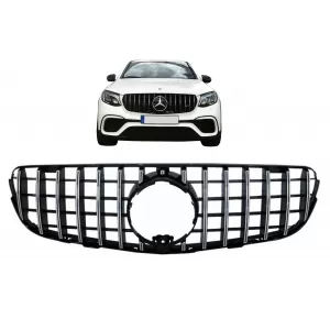 Grila Centrala Black compatibil cu Mercedes GLC X253 C253 2015-2018 GT R Panamericana Look Crom-image-6042960