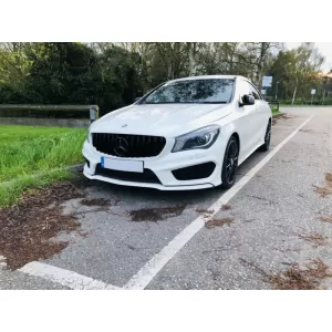 Zentral Grille für Mercedes CLA C117 X117 W117 2013-2018 GT-R Look Alles Schwarz-image-6042744
