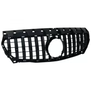 Zentral Grille für Mercedes CLA C117 X117 W117 2013-2018 GT-R Look Alles Schwarz-image-6042777