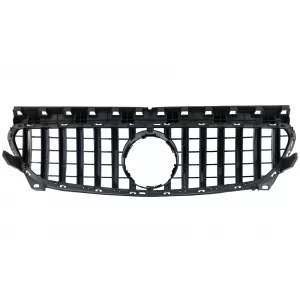 Zentral Grille für Mercedes CLA C117 X117 W117 2013-2018 GT-R Look Alles Schwarz-image-6042779