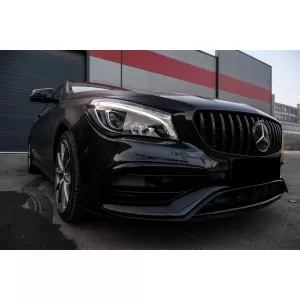 Zentral Grille für Mercedes CLA C117 X117 W117 2013-2018 GT-R Look Alles Schwarz-image-6057563