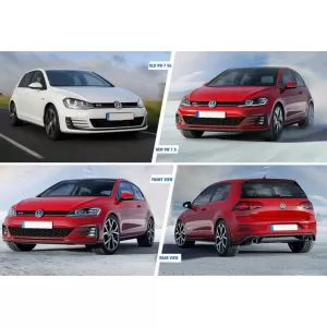 Frontstoßstange für VW Golf VII 7.5 2017-2020 Seitengitter GTI Look-image-6044633