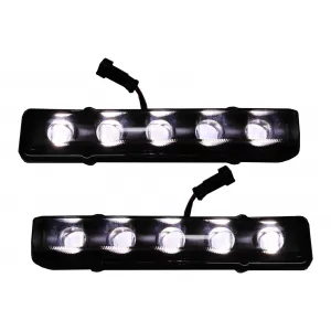 Lumini de zi dedicate LED DRL Mercedes G-class W463 (1989-2012) G65 Design Negru-image-6045138