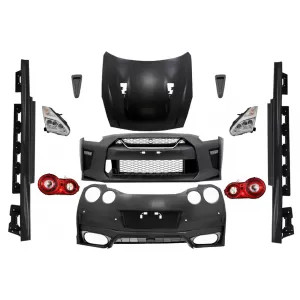 image-44-Body Kit Nissan GT-R 08-17 modellekhez, Facelift 2017 Dizájn, lökhárító, hűtőrács, motorháztető, fényszóró