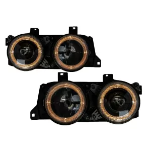 image-11-Faruri Angel Eyes compatibil cu BMW Seria 7 E32 Seria 5 E34 Negru