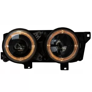 Faruri Angel Eyes compatibil cu BMW Seria 7 E32 Seria 5 E34 Negru-image-6044564