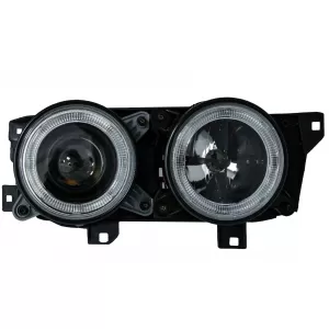 Faruri Angel Eyes compatibil cu BMW Seria 7 E32 Seria 5 E34 Negru-image-6044565