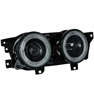Faruri Angel Eyes compatibil cu BMW Seria 7 E32 Seria 5 E34 Negru-image-6044566
