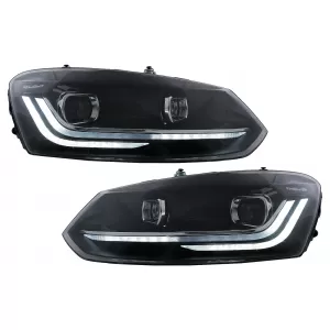 Bodykit Scheinwerfer Rückleuchten LED Dynamic für VW Polo 6R 09-17 Stoßfänger Seitenschweller-image-6043330
