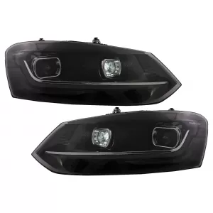 Bodykit Scheinwerfer Rückleuchten LED Dynamic für VW Polo 6R 09-17 Stoßfänger Seitenschweller-image-6043332