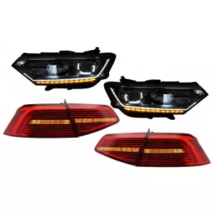 image-4-Első és hátsó lámpa szett VW Passat B8 3G 14-19 LED Xenon Matrix R-Line dinamikus