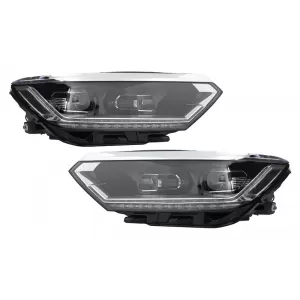 Full LED Фарове с LED Задни светлини , подходящи за VW Passat B8 3G (2014-2019) Matrix R линия с последователни Динамичен Въртящи се светлини-image-6043361