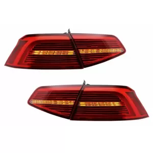 Full LED Фарове с LED Задни светлини , подходящи за VW Passat B8 3G (2014-2019) Matrix R линия с последователни Динамичен Въртящи се светлини-image-6043368