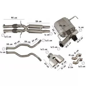Teljes kipufogórendszer szeleppel Range Rover Sport L494 (2014-2017)-image-6045233