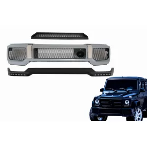 image-23-Body Kit Prednji Spojler za branik LED DRL Extension pogodan za Mercedes G-Class W463 (1989-2017) G65 Dizjan